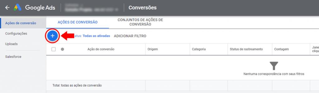 Imagem 2: Criação Tag de Conversão do Google Ads.